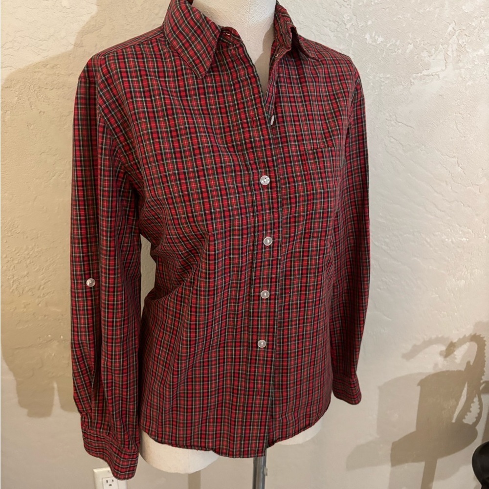 Allison & Co Red and Black Plaid Shirt
